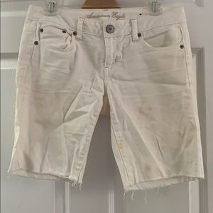 bermuda white jean short